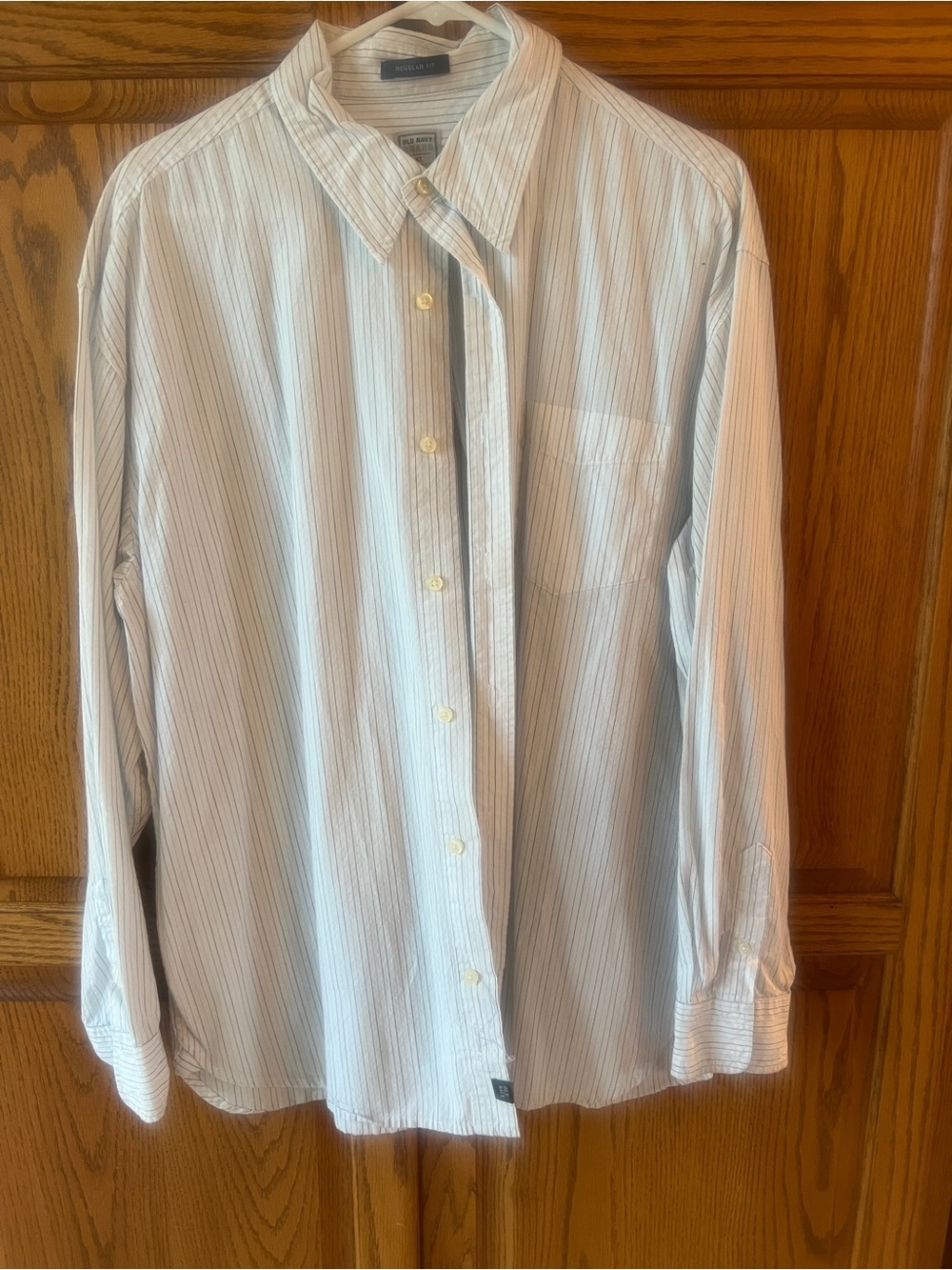 Old Navy Light Blue Stripe Men's Button-Down Shirt